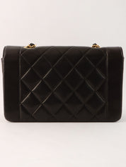 1995 Diana Flap Chain Bag 22cm Black