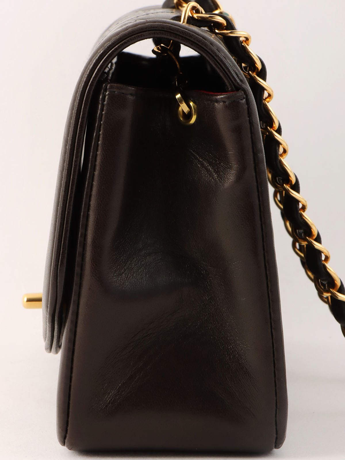 1995 Diana Flap Chain Bag 22cm Black