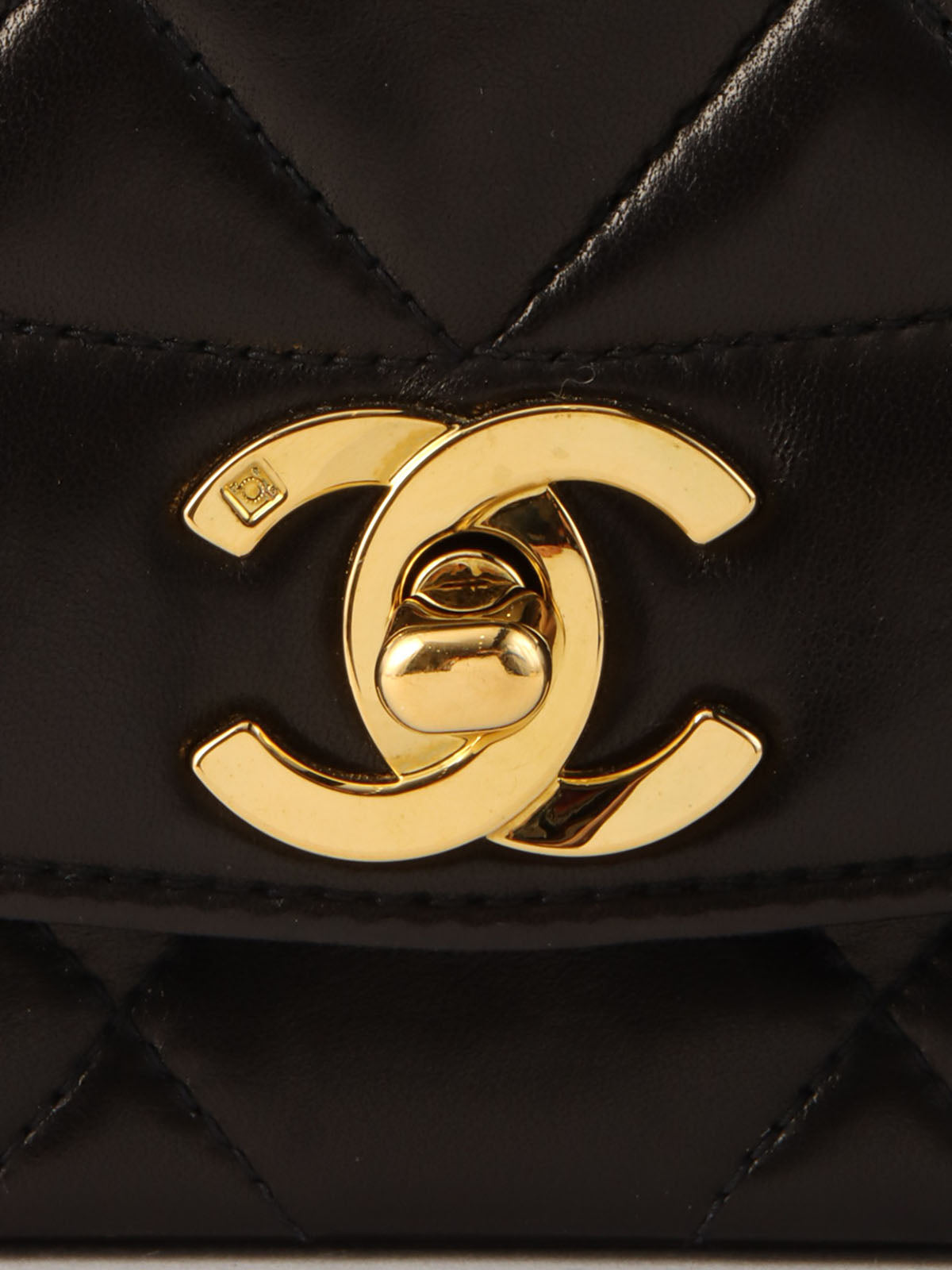 1995 Diana Flap Chain Bag 22cm Black