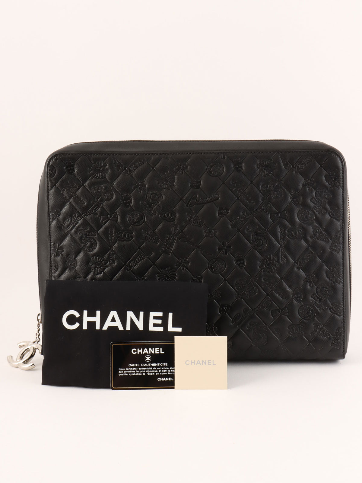 2010年左右制造 Icon压纹文件袋包 黑色