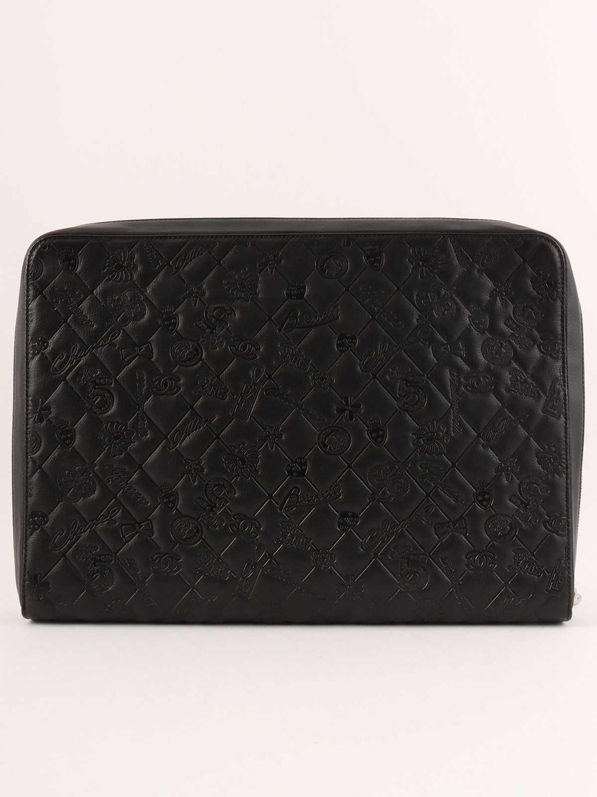 2010 Icon Embossed Document Case Bag, Black