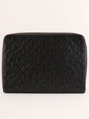 2010 Icon Embossed Document Case Bag, Black