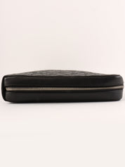 2010 Icon Embossed Document Case Bag, Black