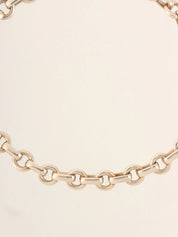925 Donut Oval Ring Chain Bracelet Silver