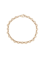 925ドーナッツオーバルリングチェーンブレスレット シルバー