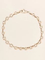 925 Donut Oval Ring Chain Bracelet Silver