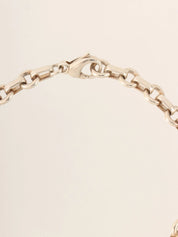 925ドーナッツオーバルリングチェーンブレスレット シルバー