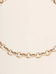 925ドーナッツオーバルリングチェーンブレスレット シルバー