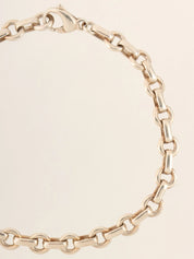925 Donut Oval Ring Chain Bracelet Silver
