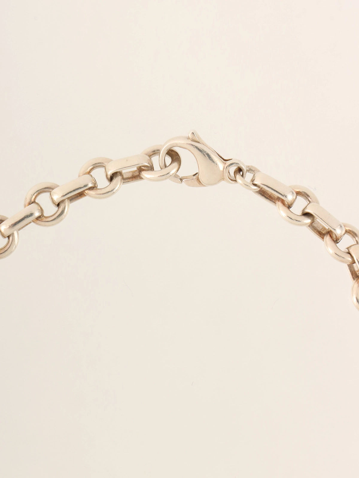 925 Donut Oval Ring Chain Bracelet Silver
