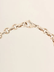 925 Donut Oval Ring Chain Bracelet Silver