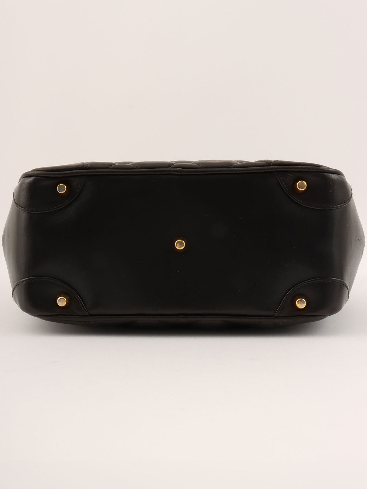 1998年頃製 パリ限定CCマークプレートハンドバッグ ブラック