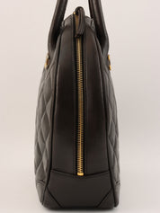 1998年頃製 パリ限定CCマークプレートハンドバッグ ブラック