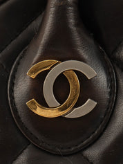 1998年頃製 パリ限定CCマークプレートハンドバッグ ブラック