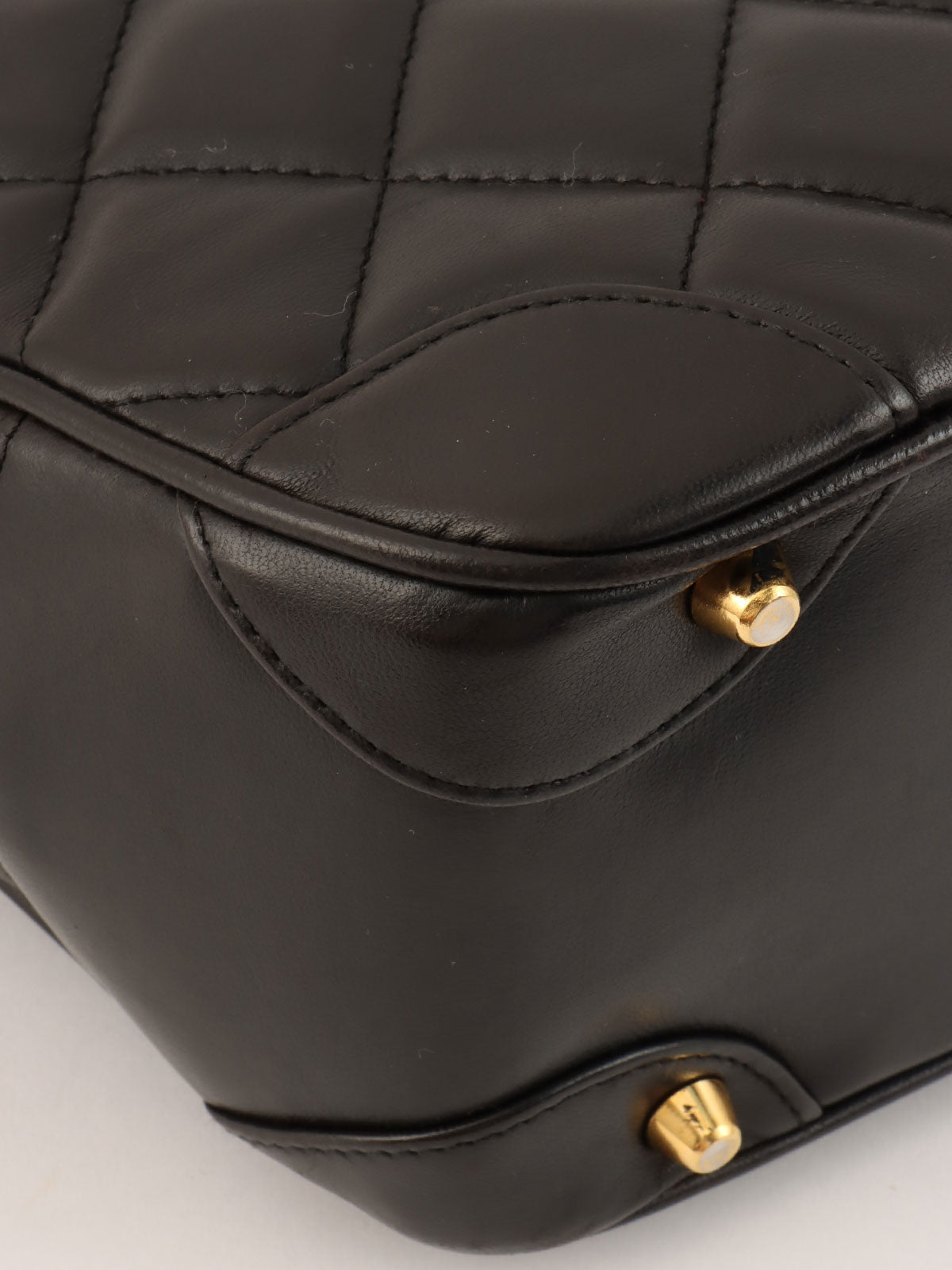 1998年頃製 パリ限定CCマークプレートハンドバッグ ブラック