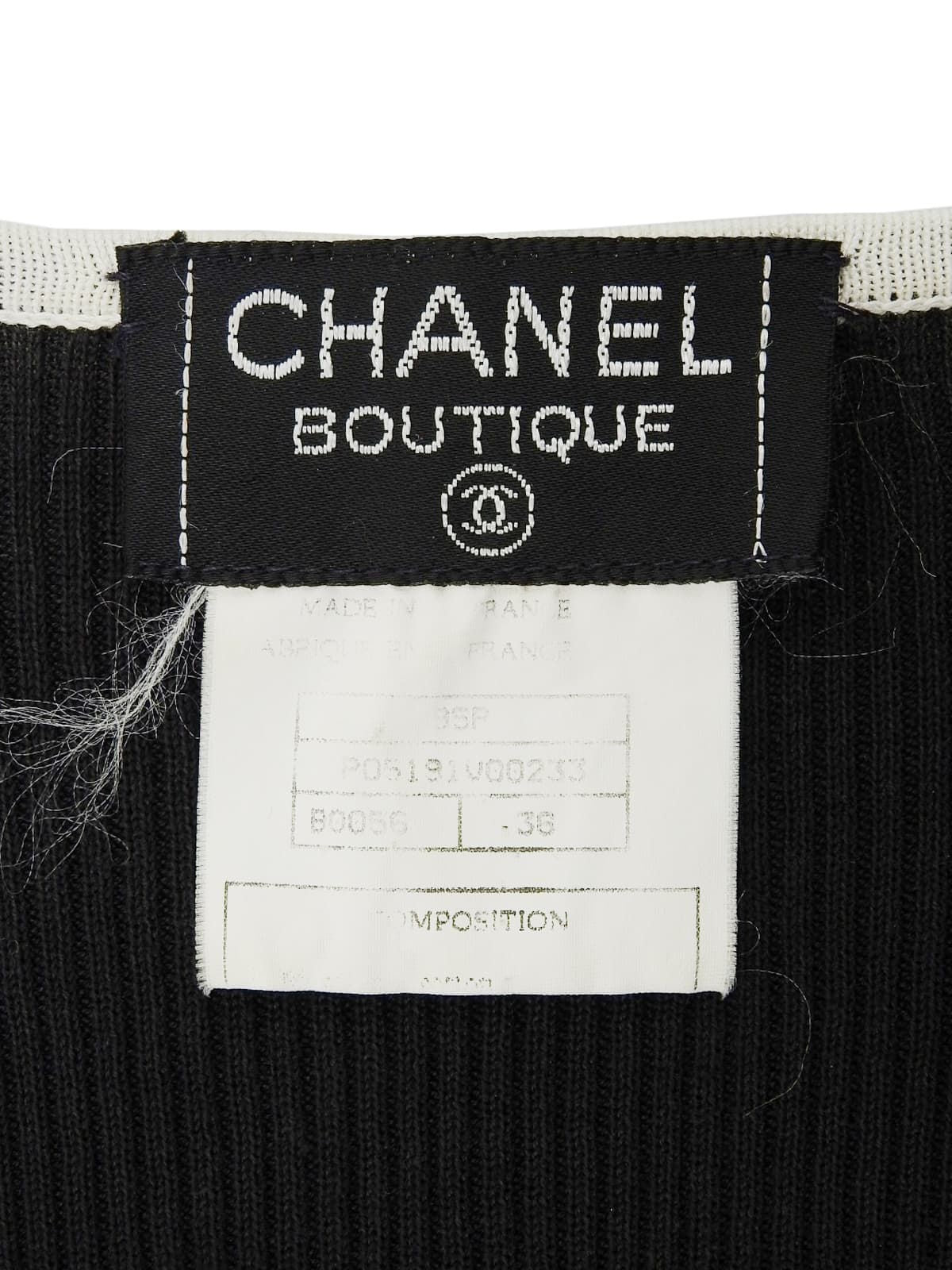 1995年製 CCマークボタンクロップドトップス ブラック/ホワイト