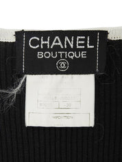 1995 CC Mark 纽扣露脐上衣 黑/白