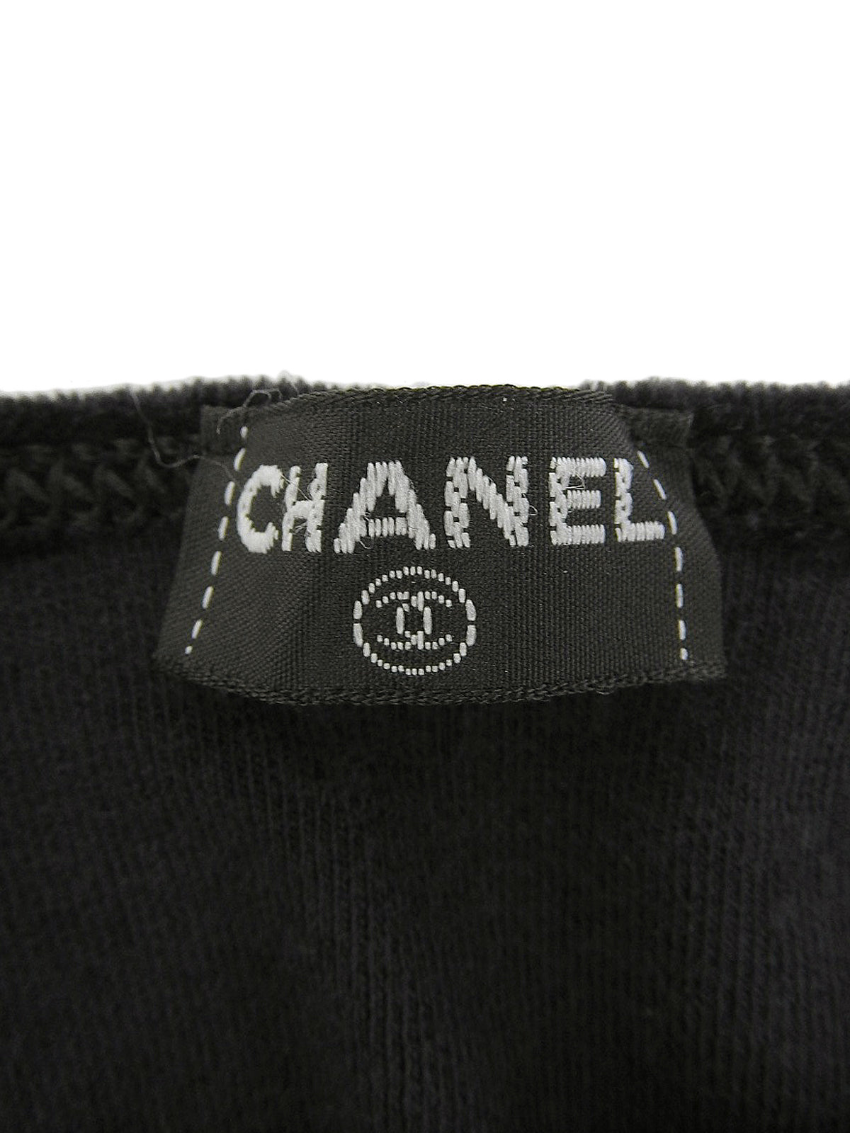 ベルベットCCマーククロップドハーフスリーブトップス ブラック