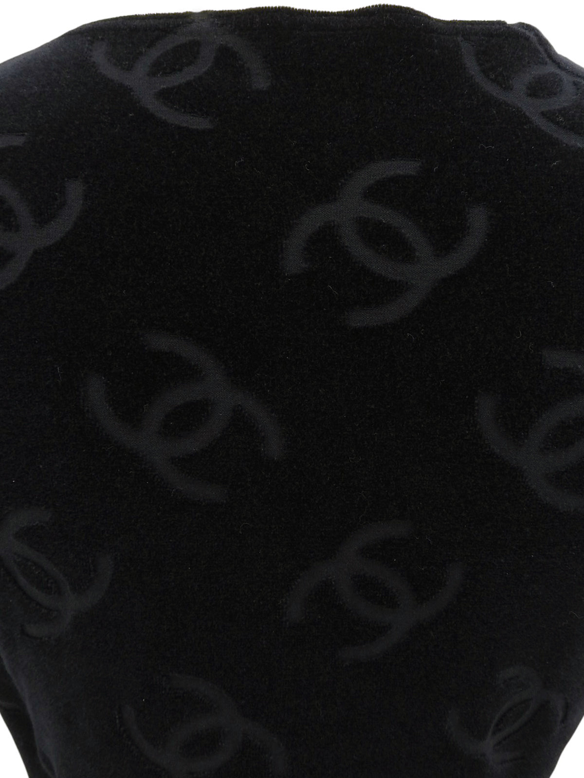 ベルベットCCマーククロップドハーフスリーブトップス ブラック