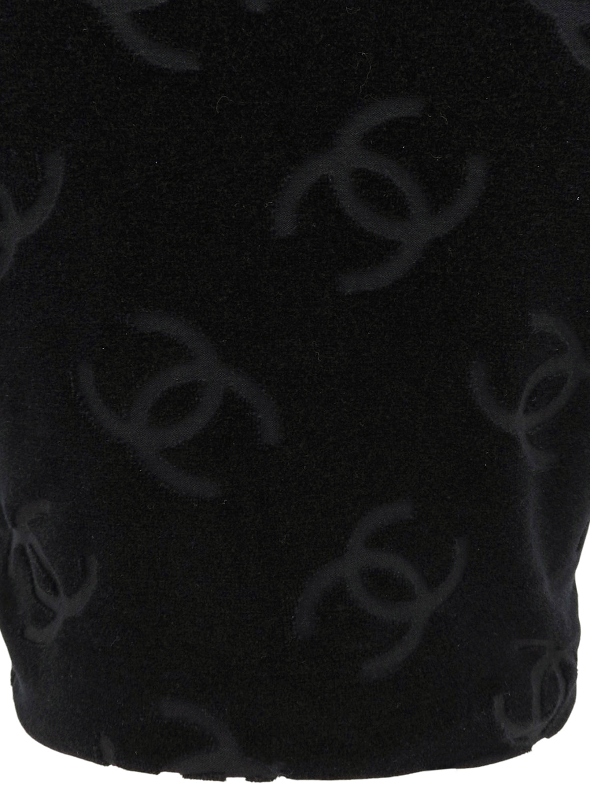 ベルベットCCマーククロップドハーフスリーブトップス ブラック