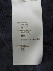 Denim Monogram Pattern Jacket in Indigo