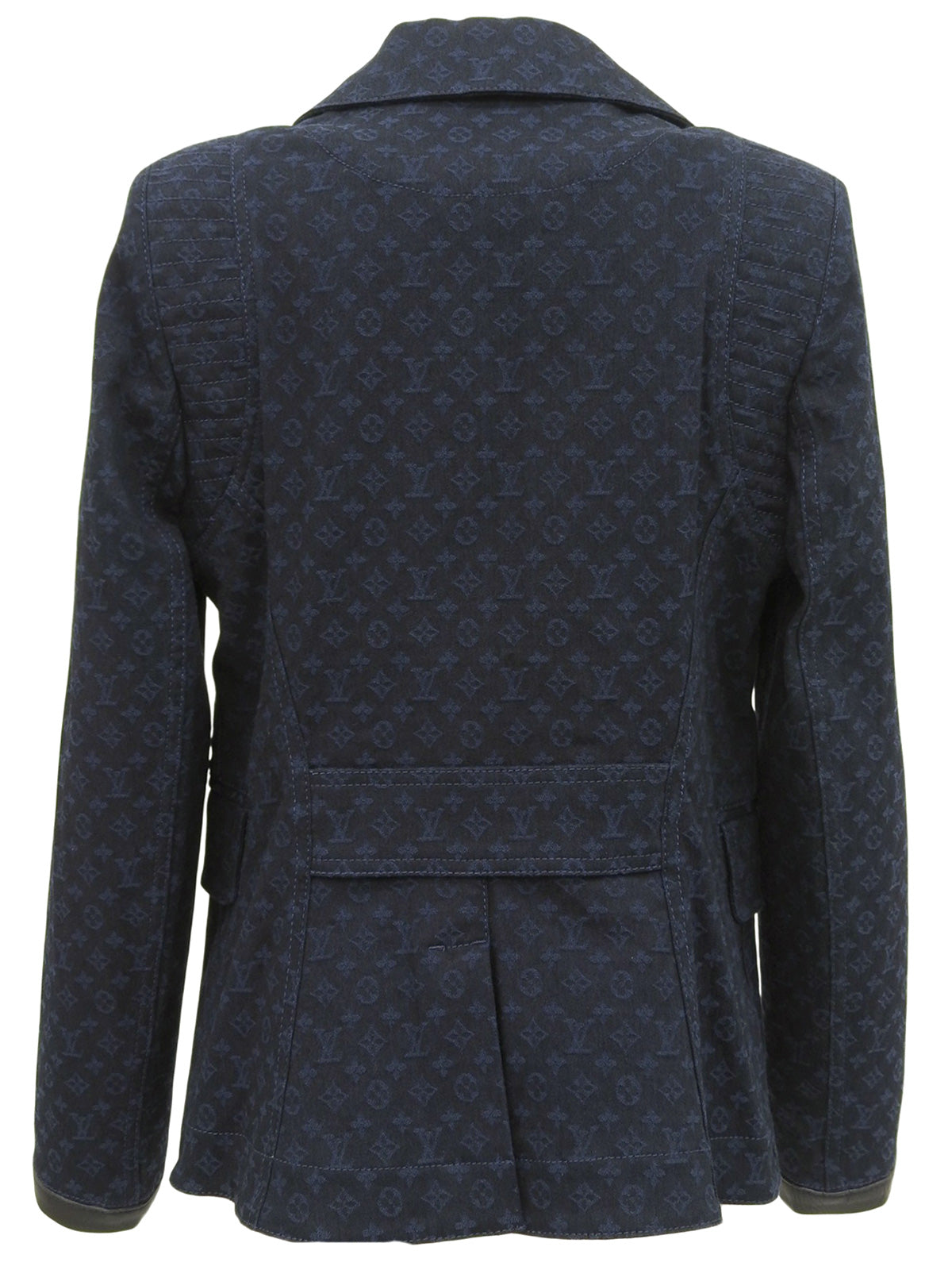 デニムモノグラムパターンジャケット インディゴ