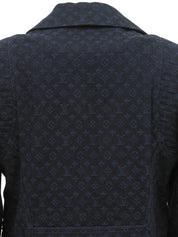 Denim Monogram Pattern Jacket in Indigo