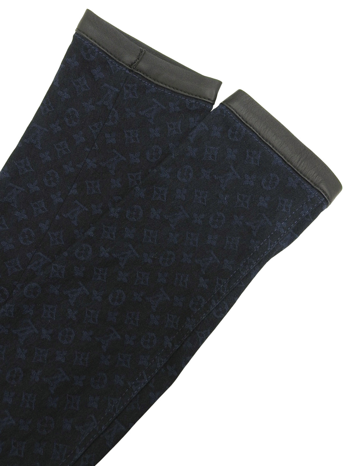 Denim Monogram Pattern Jacket in Indigo