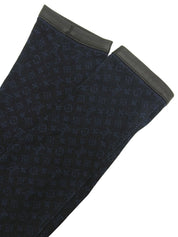 Denim Monogram Pattern Jacket in Indigo