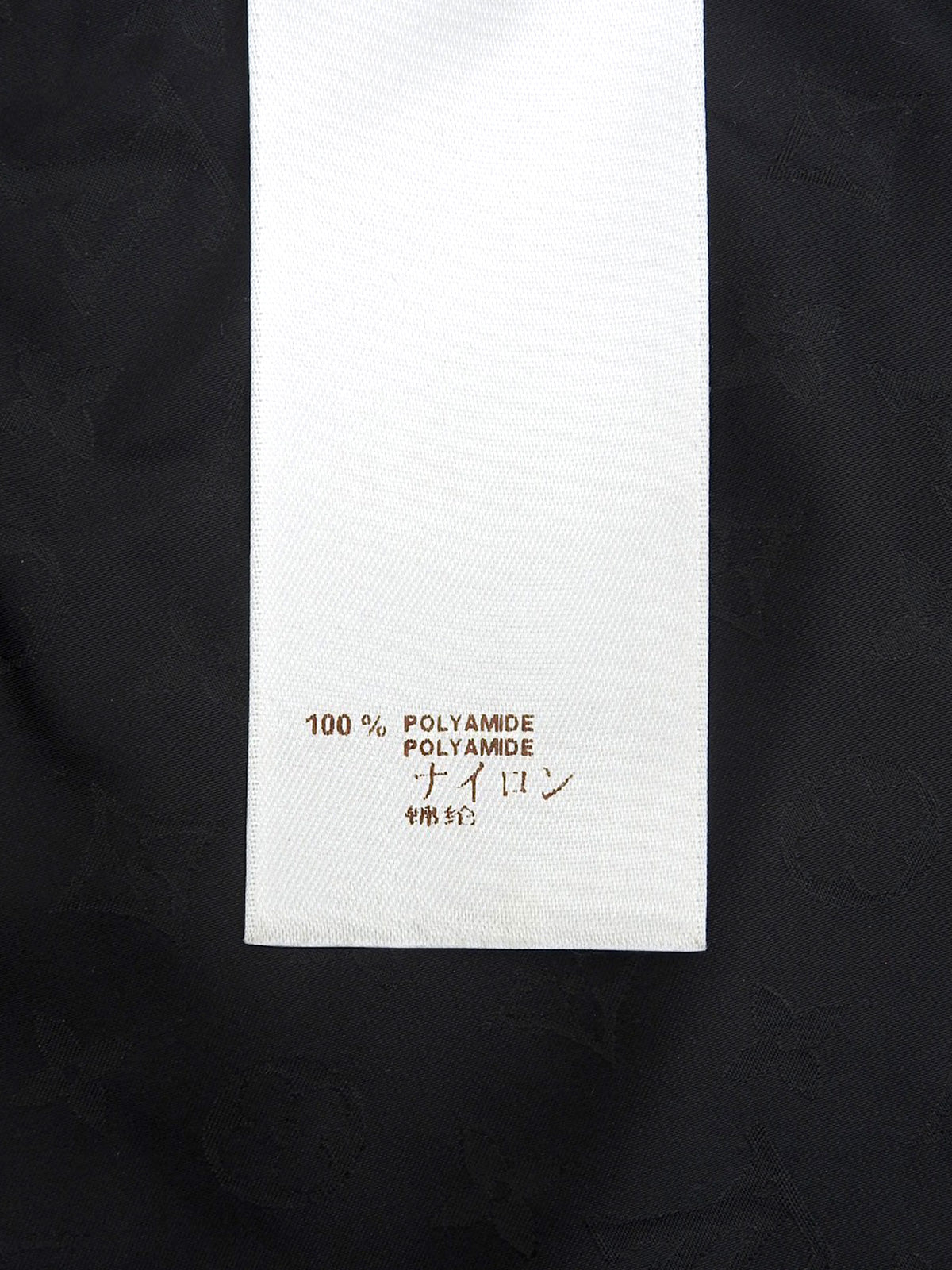 ナイロンモノグラムパターンレインコート ブラック