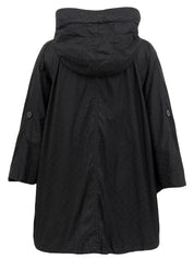 Nylon Monogram Pattern Raincoat in Black