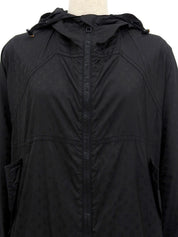 Nylon Monogram Pattern Raincoat in Black