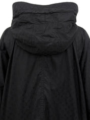 Nylon Monogram Pattern Raincoat in Black