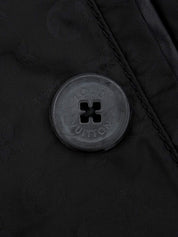 ナイロンモノグラムパターンレインコート ブラック