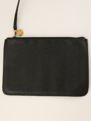 1992 Caviar Skin 6CC Mark Stitch Drawstring Shoulder Bag Black