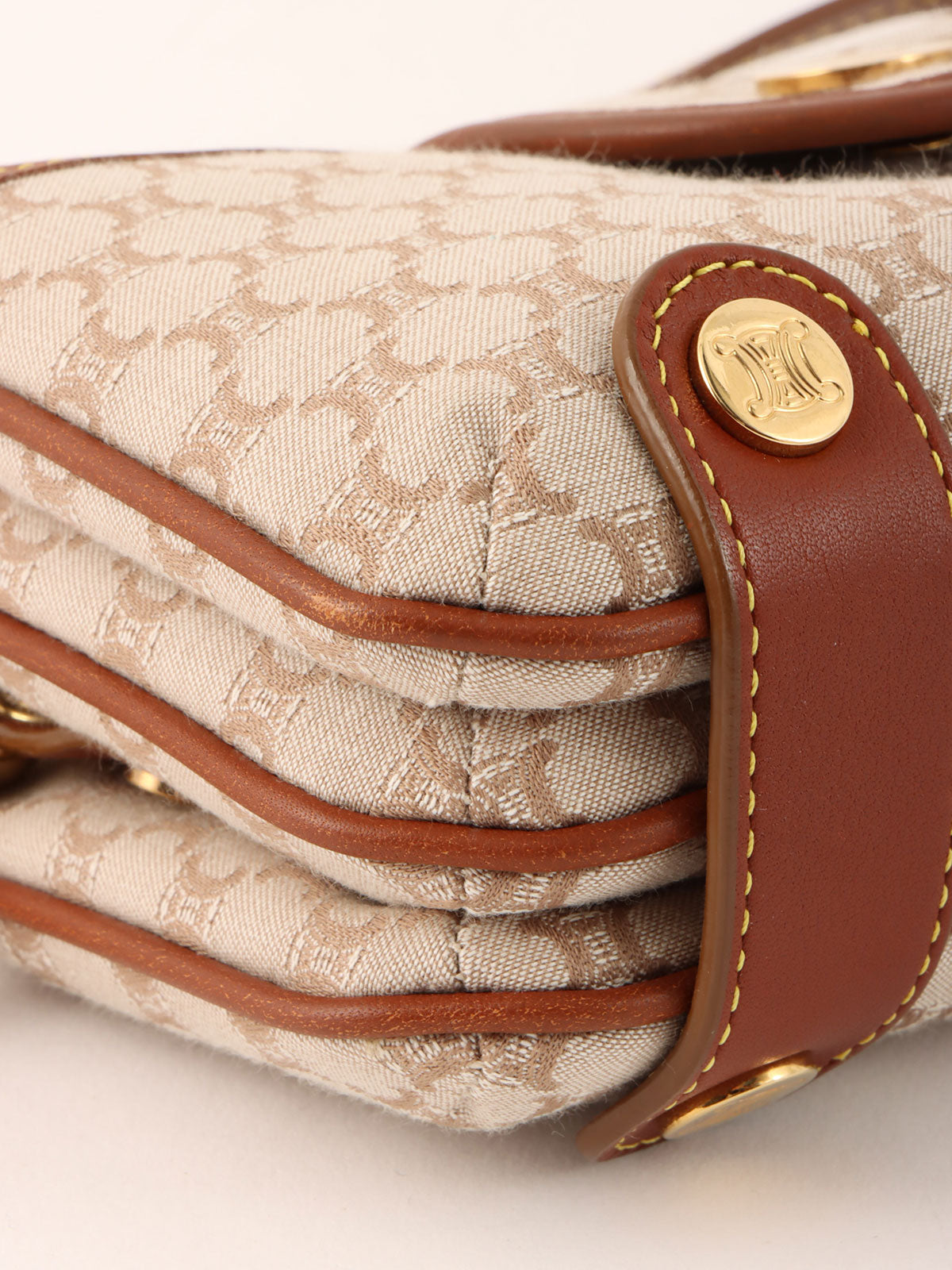 マカダムパターンミニハンドバッグ ベージュ/ブラウン