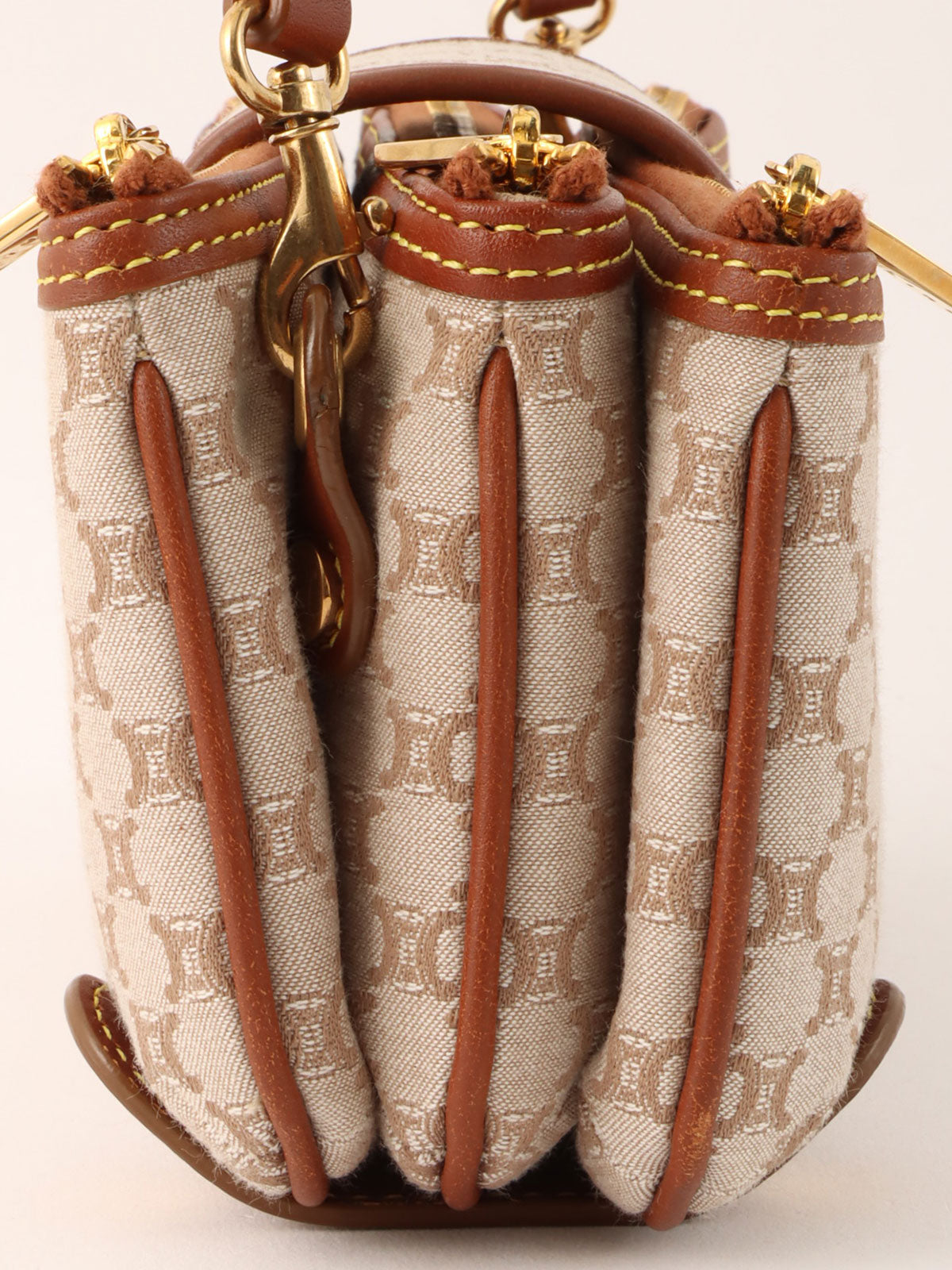 マカダムパターンミニハンドバッグ ベージュ/ブラウン