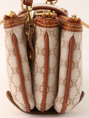 マカダムパターンミニハンドバッグ ベージュ/ブラウン