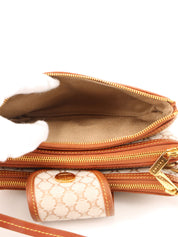 マカダムパターンミニハンドバッグ ベージュ/ブラウン