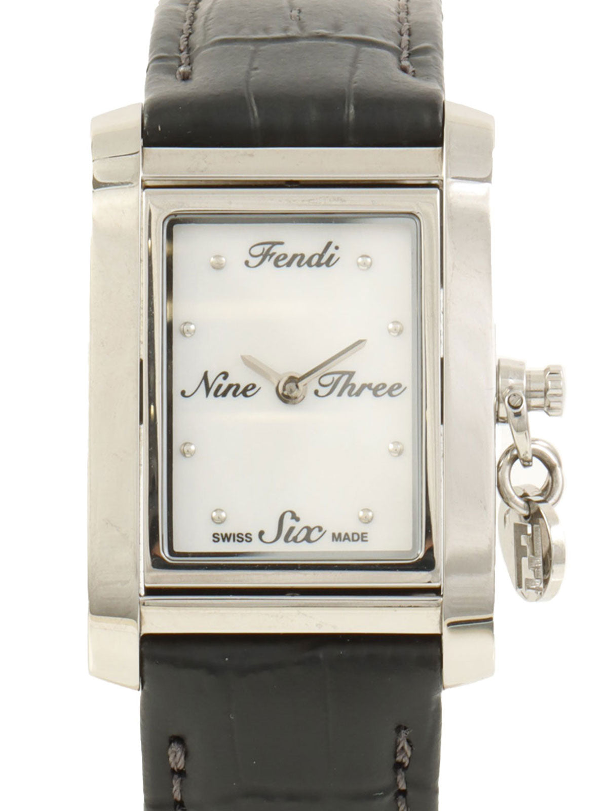 Logo Charm 方形表盘手表 银色/黑色/贝壳色