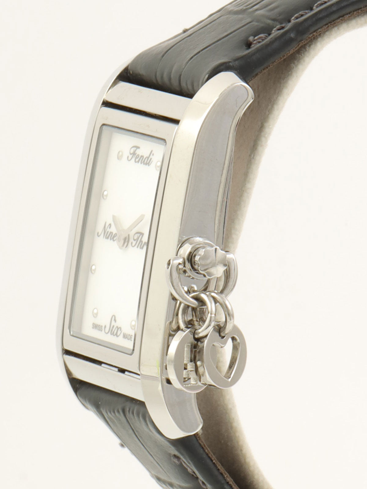 Logo Charm 方形表盘手表 银色/黑色/贝壳色