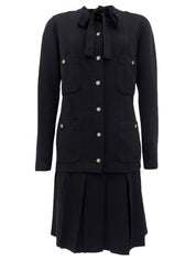 ウールCCマークボタンセットアップ ブラック