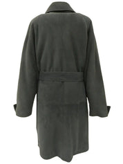 Grey suede long coat