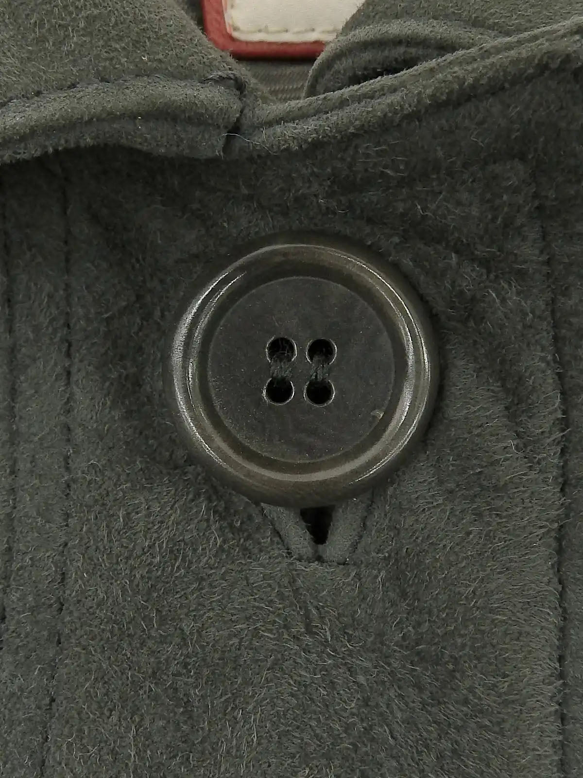 Grey suede long coat