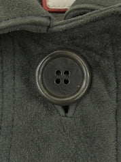 Grey suede long coat