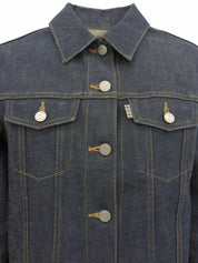 デニムロゴボタンジャケット インディゴ