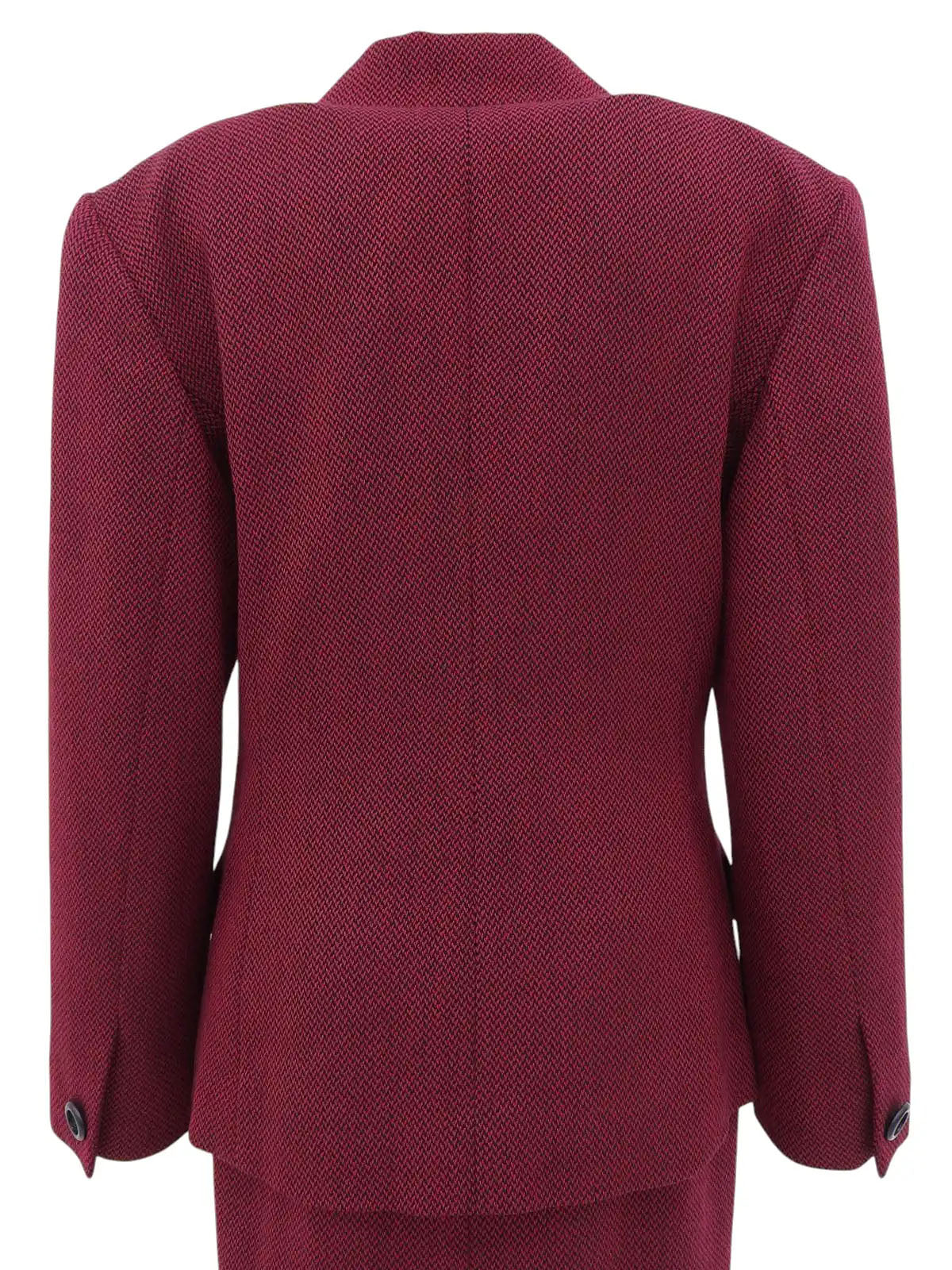 ハウンドトゥースパターンセットアップ ワインレッド