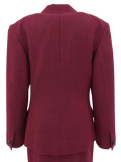 ハウンドトゥースパターンセットアップ ワインレッド