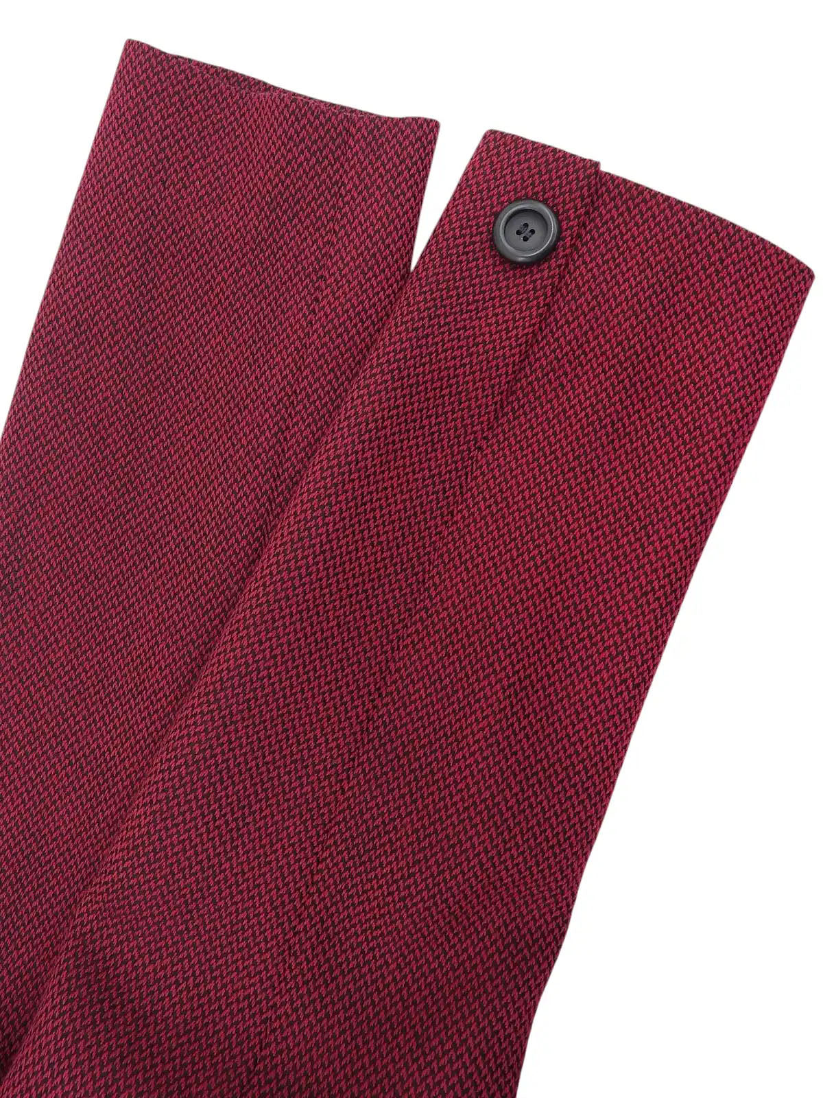 ハウンドトゥースパターンセットアップ ワインレッド