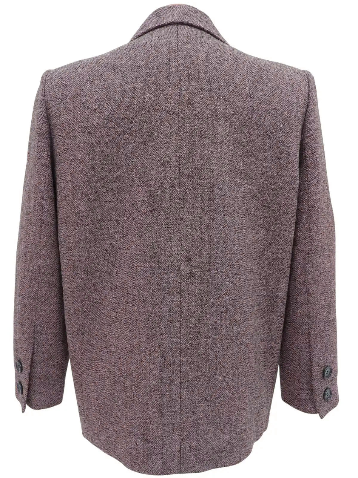 Wool tailored jacket in pink/gray